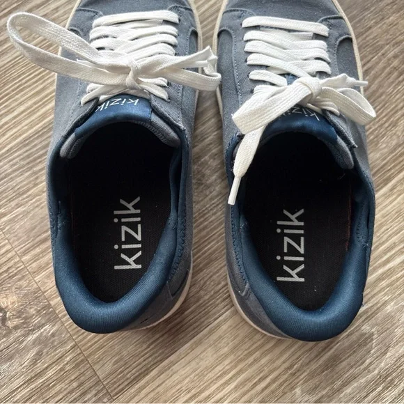Kizik Unisex Irvine Blue Shoes Mens Size 5 Womens 6.5 Canvas Hands Free Sneakers - Picture 5 of 11
